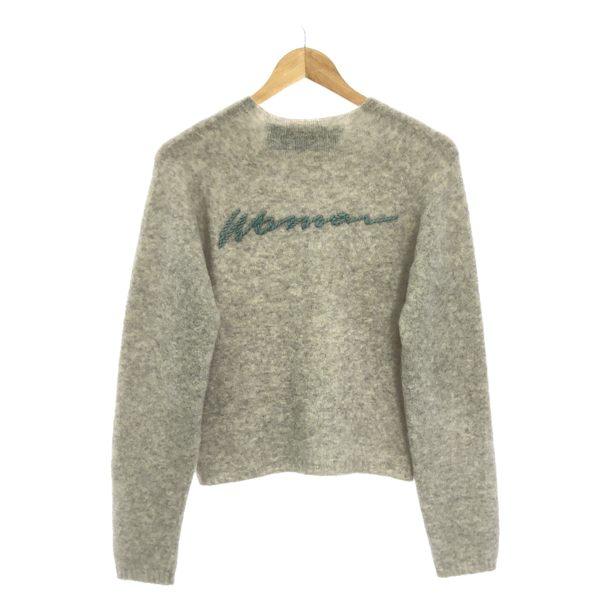 Off-White / オフホワイト | ウール モヘア バック刺しゅう クルー