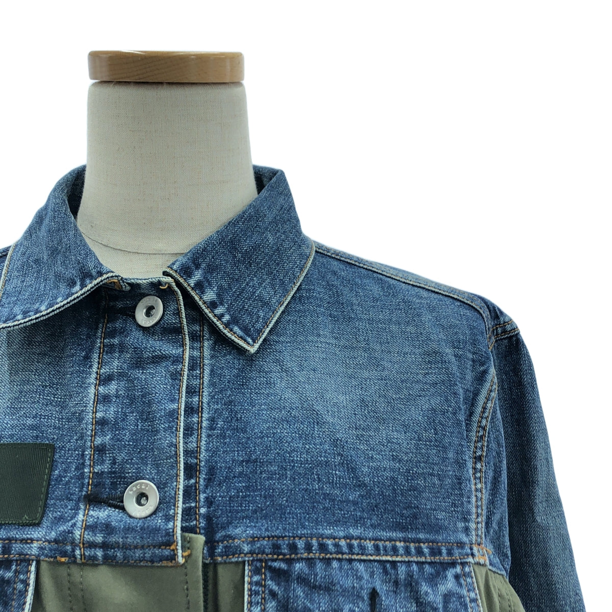 sacai / サカイ | Denim × Mods Coat デニムドッキング モッズコート
