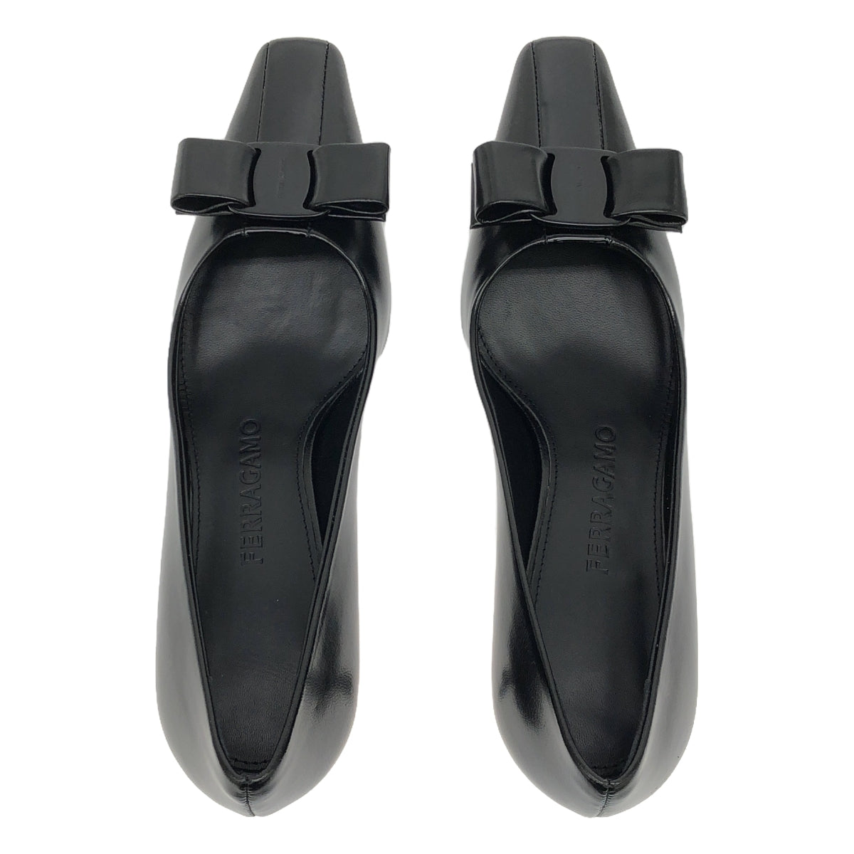 新品】 FERRAGAMO / フェラガモ | レザー センターライン リボン