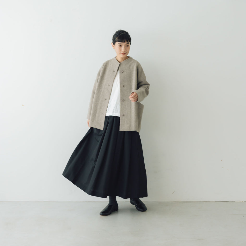 evam eva プレスウールショートコート ｜くらすこと公式オンラインストア