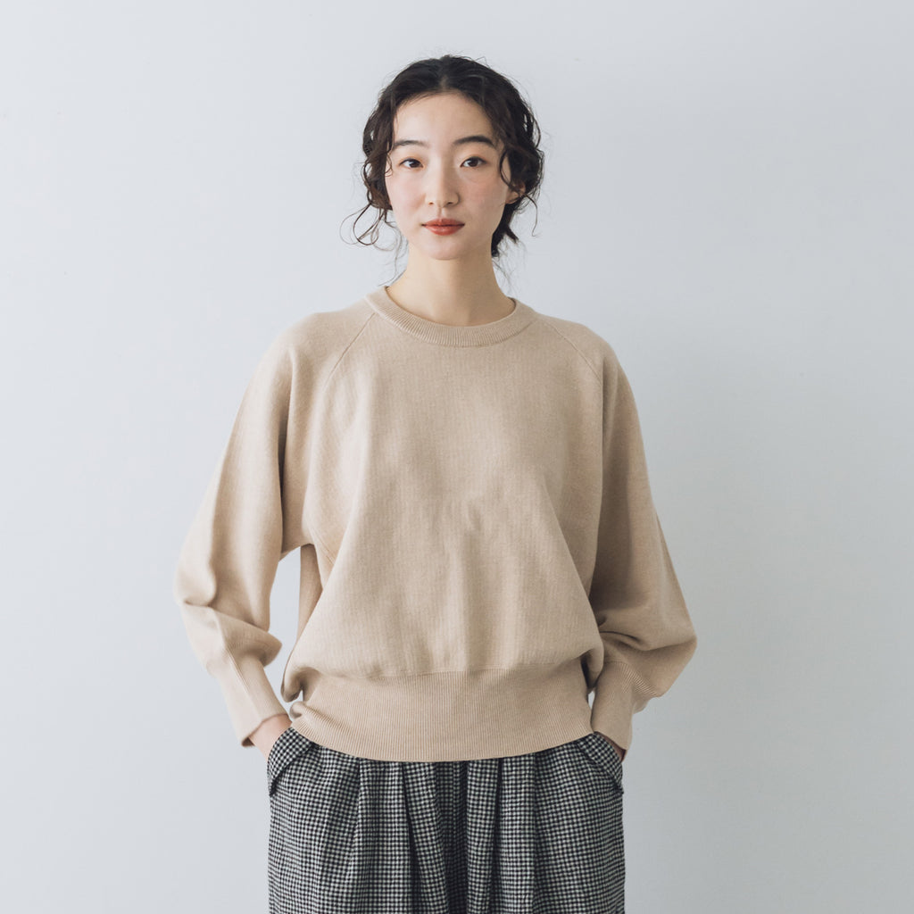 くらすことの日常生活着」ニットみたいなカシミヤ混スウェット