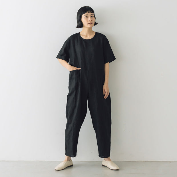 SALE】 fog linen work ルミ ジャンプスーツ ブラック ｜くらすこと