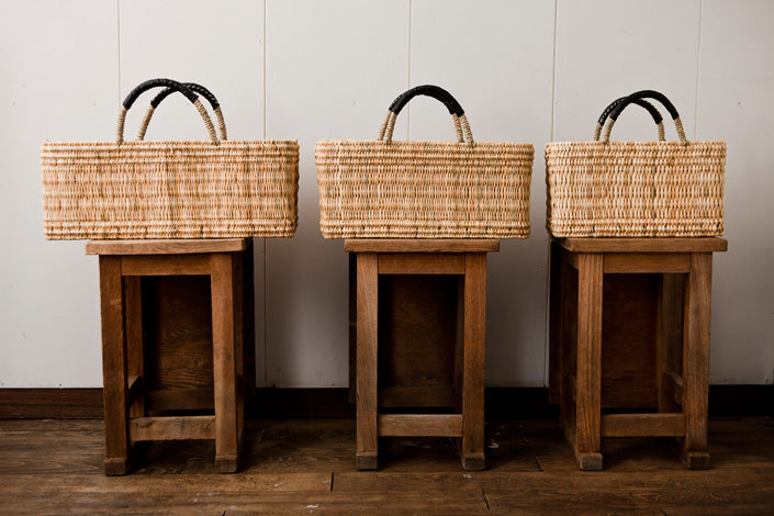 warang wayan ストローかごバッグ 浅型 黒 ｜くらすこと公式オンライン