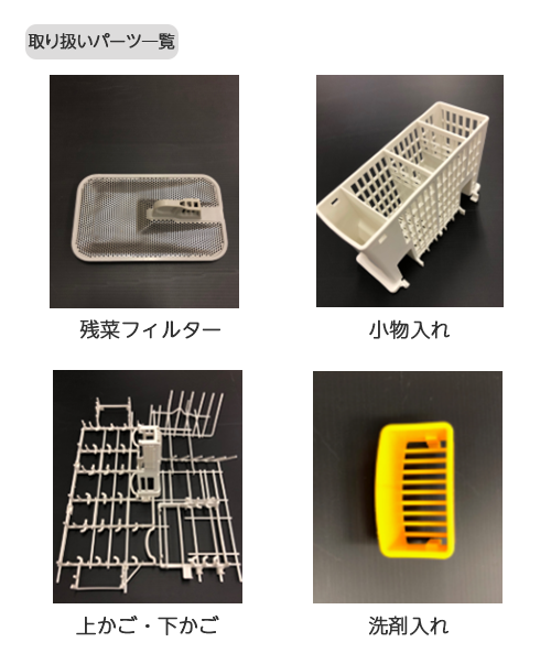 パナソニック製食器洗い乾燥機の交換部品を探すページ