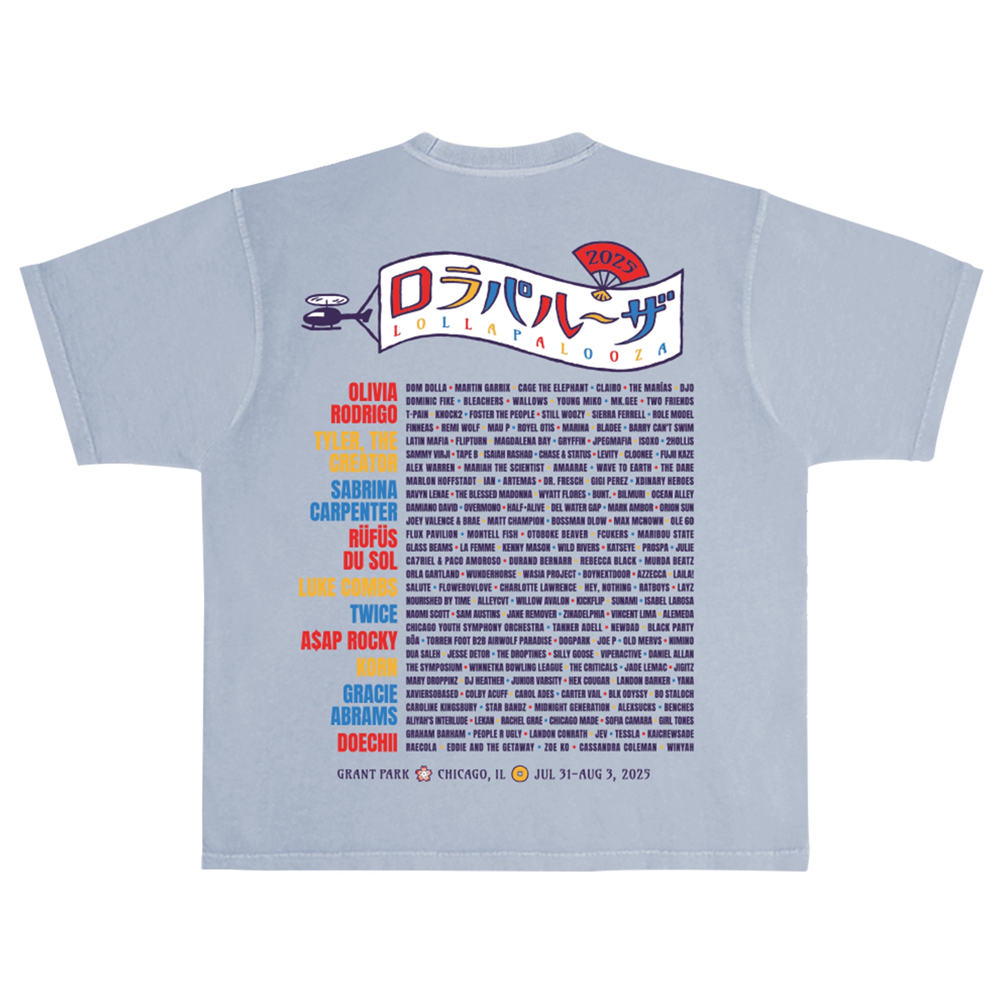 Lucky Cat Lineup Tee – Lollapalooza
