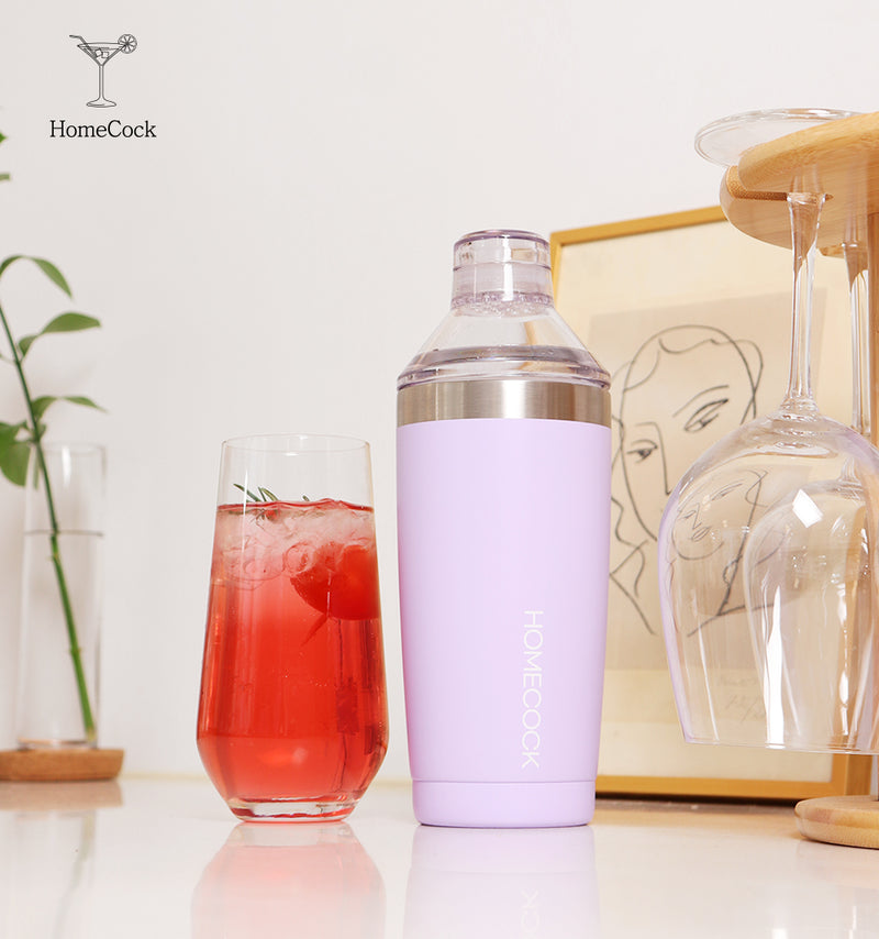 シェイカータンブラー HomeCock Shabler パープル【蓋を付け替えて楽々