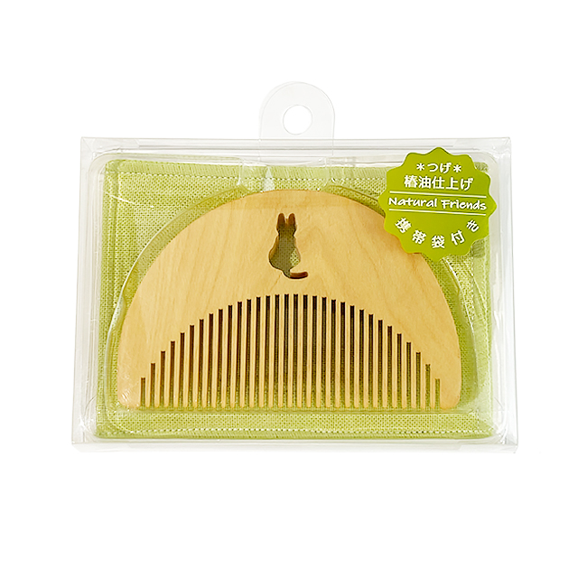 マスダ増 オンラインショップ / 徳安 つげ櫛【猫】（携帯袋つき）椿油