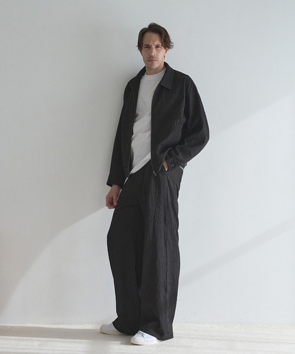 WEB限定/オーバーサイズ/セットアップ対応】 ランダムプリーツジップ