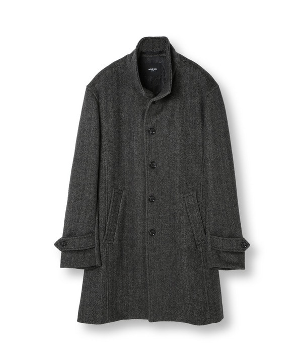 スーパー140ウールビーバーヘリンボーンコート｜メンズファッション