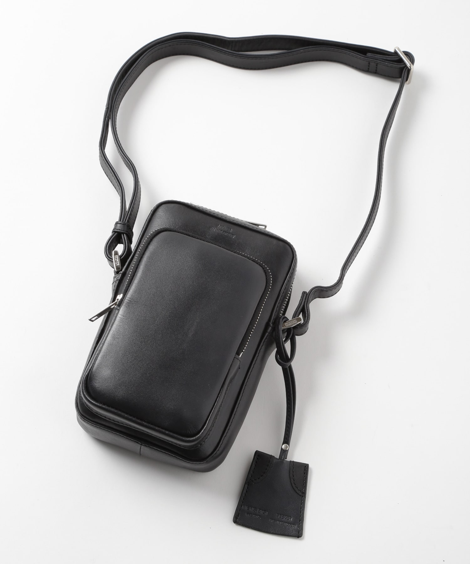 SEEKER/シーカー】別注 ムラレザーミニショルダーバッグ｜メンズ