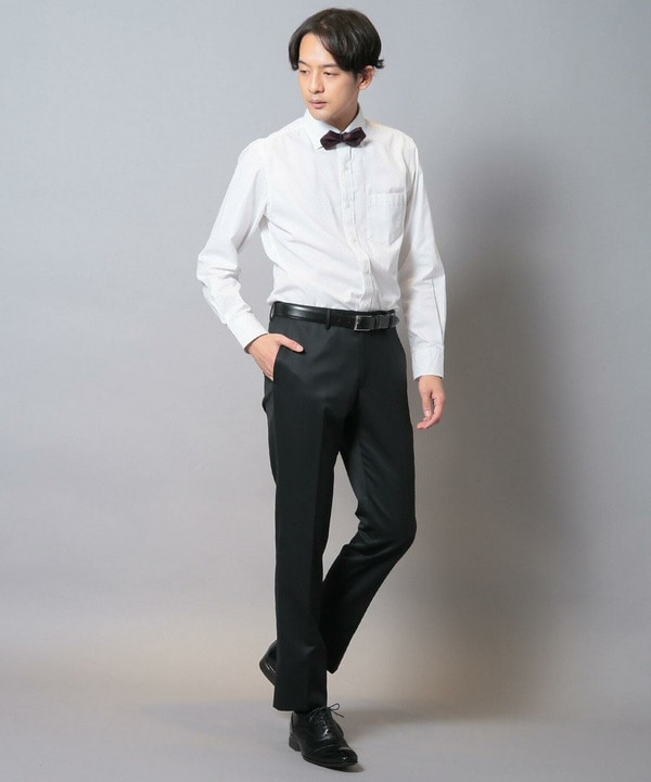 ウールポリエステルギャバジンスーツセットアップ（同素材ベストあり