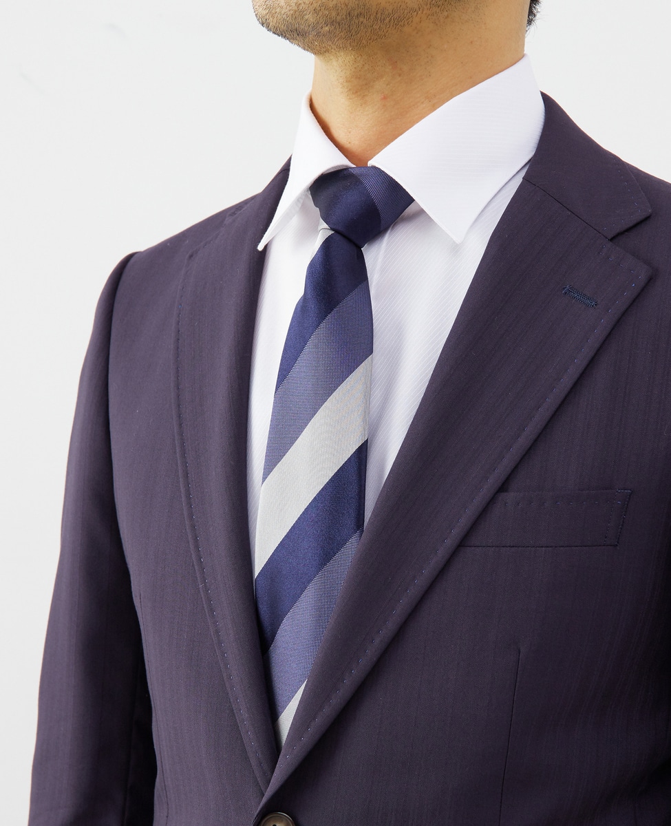 ネイビーストライプネクタイ｜MEN'S MELROSE（メンズメルローズ