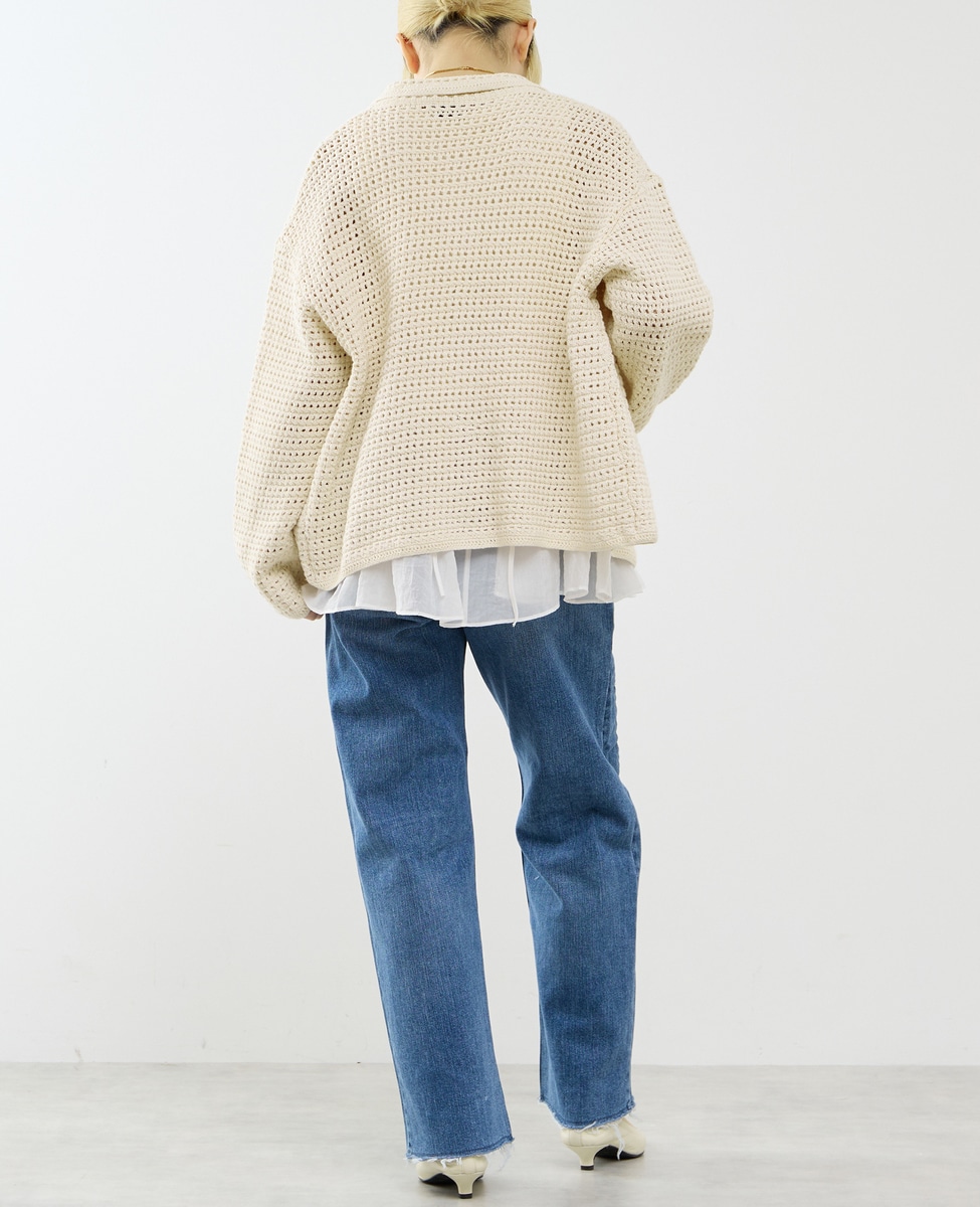 クロシェ風ニットカーディガン｜SOFFITTO（ソフィット）｜商品詳細