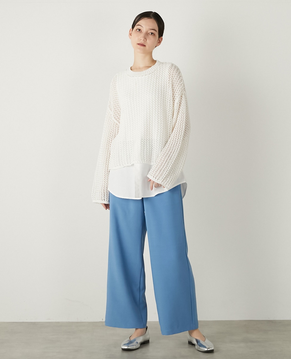 イージーストレートパンツ】｜MELROSE CLAIRE（メルローズクレール