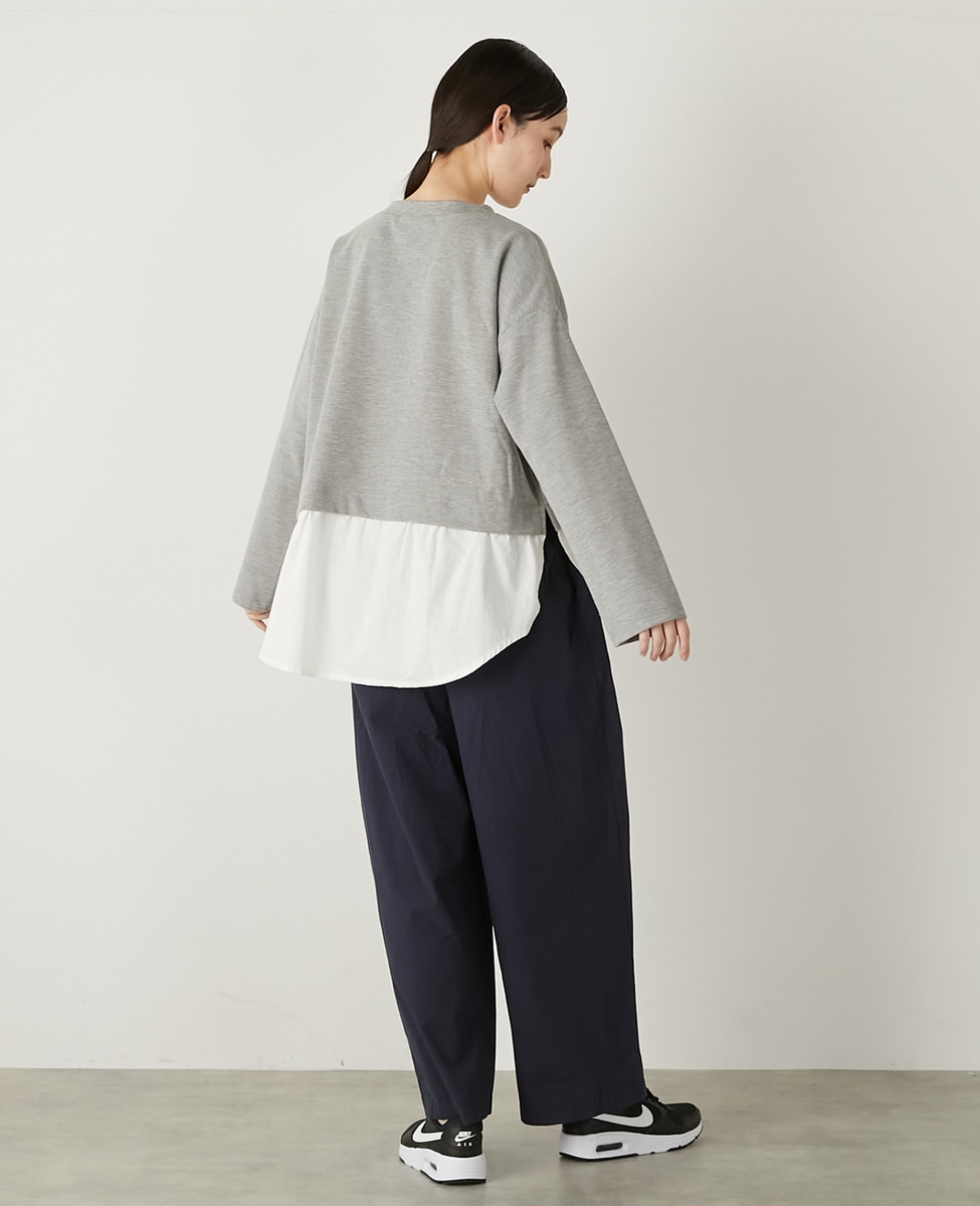 コットンウェザータックギャザーパンツ】｜MELROSE CLAIRE（メルローズ