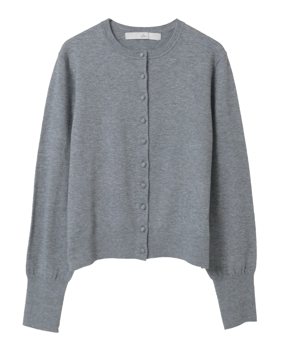 クルミ釦クルーネックカーディガン｜TIARA（ティアラ）｜商品詳細