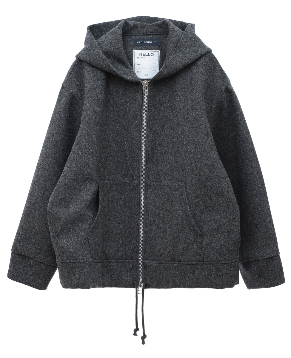 MADISONBLUE / マディソンブルー】OVERSIZE HOODIE MELTON｜martinique