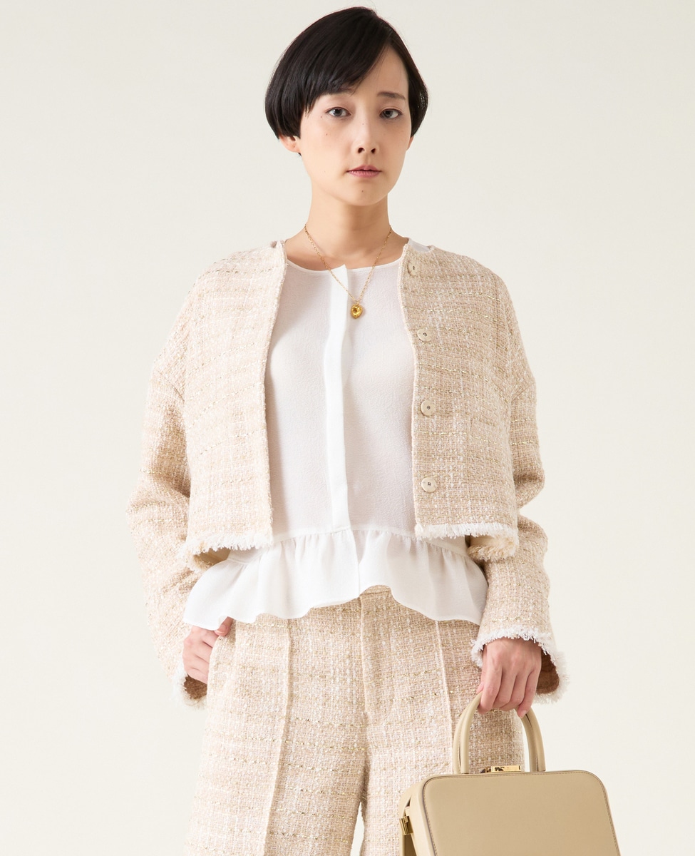 GIOLICAツイードジャケット（セットアップ可）｜martinique