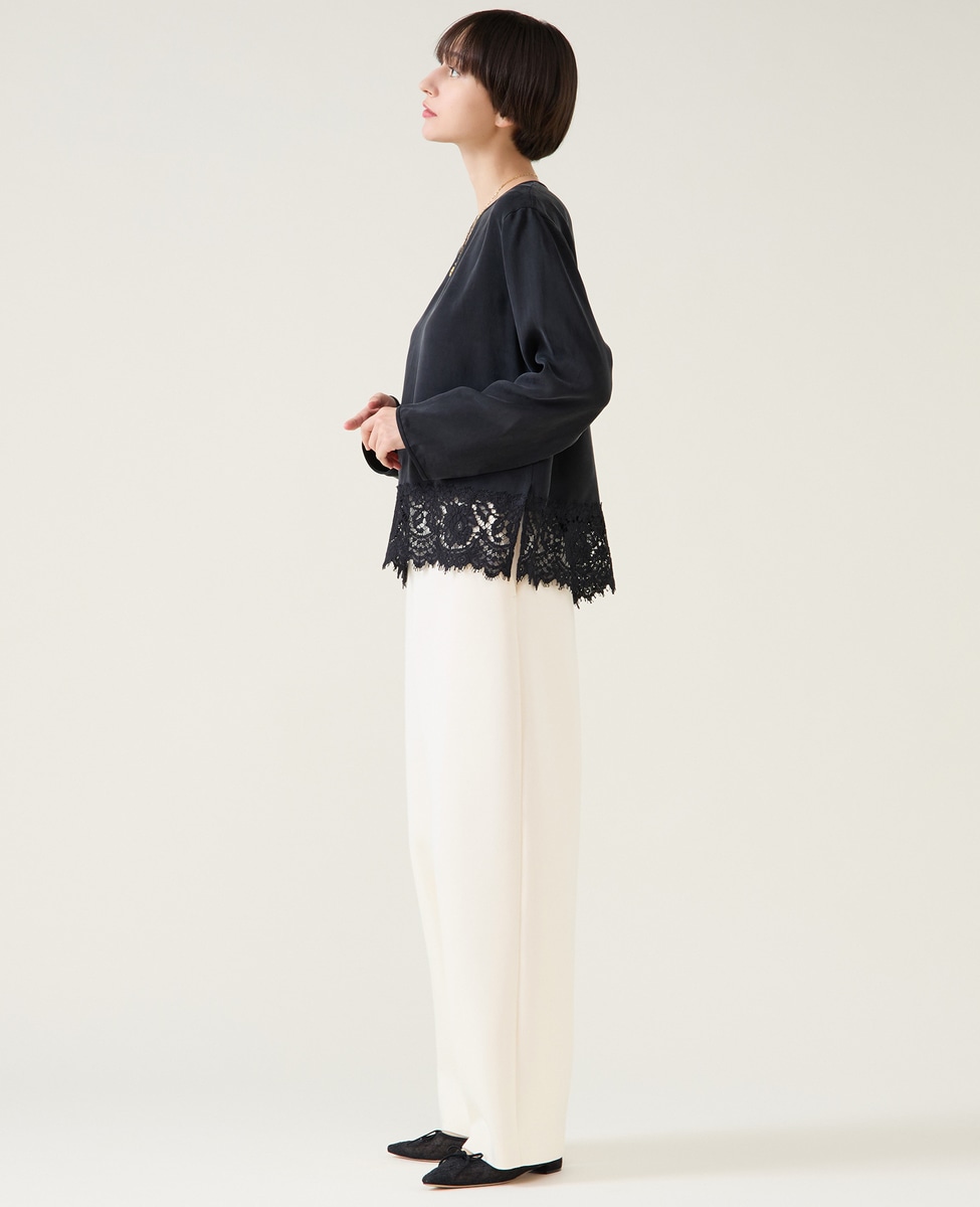 キュプラリバーレースブラウス（セットアップ可）｜martinique