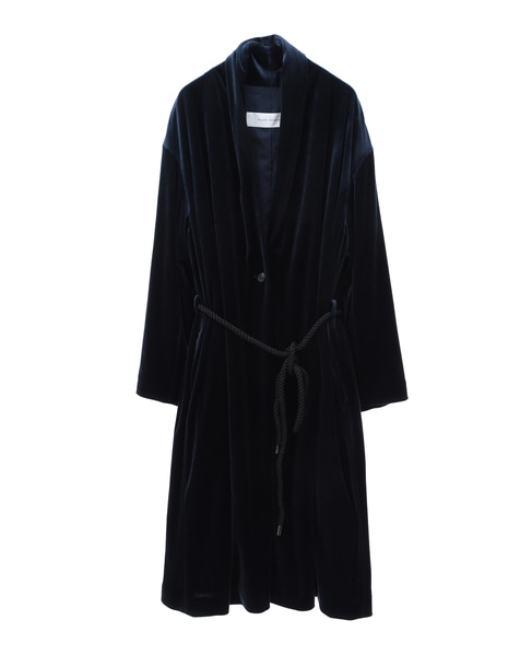 ベロアジャージショールカラーコート｜PLAIN PEOPLE（プレインピープル