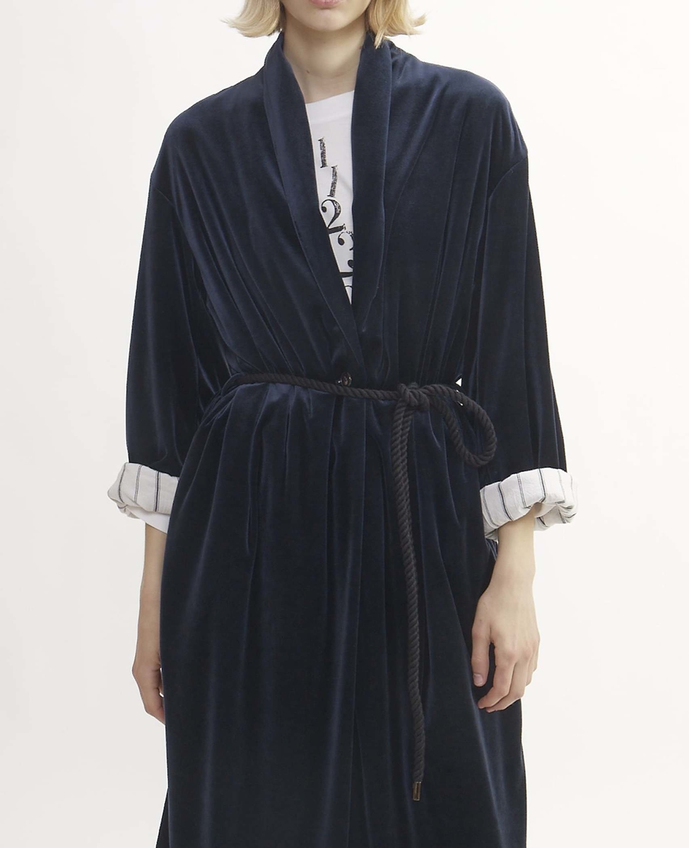 ベロアジャージショールカラーコート｜PLAIN PEOPLE（プレインピープル