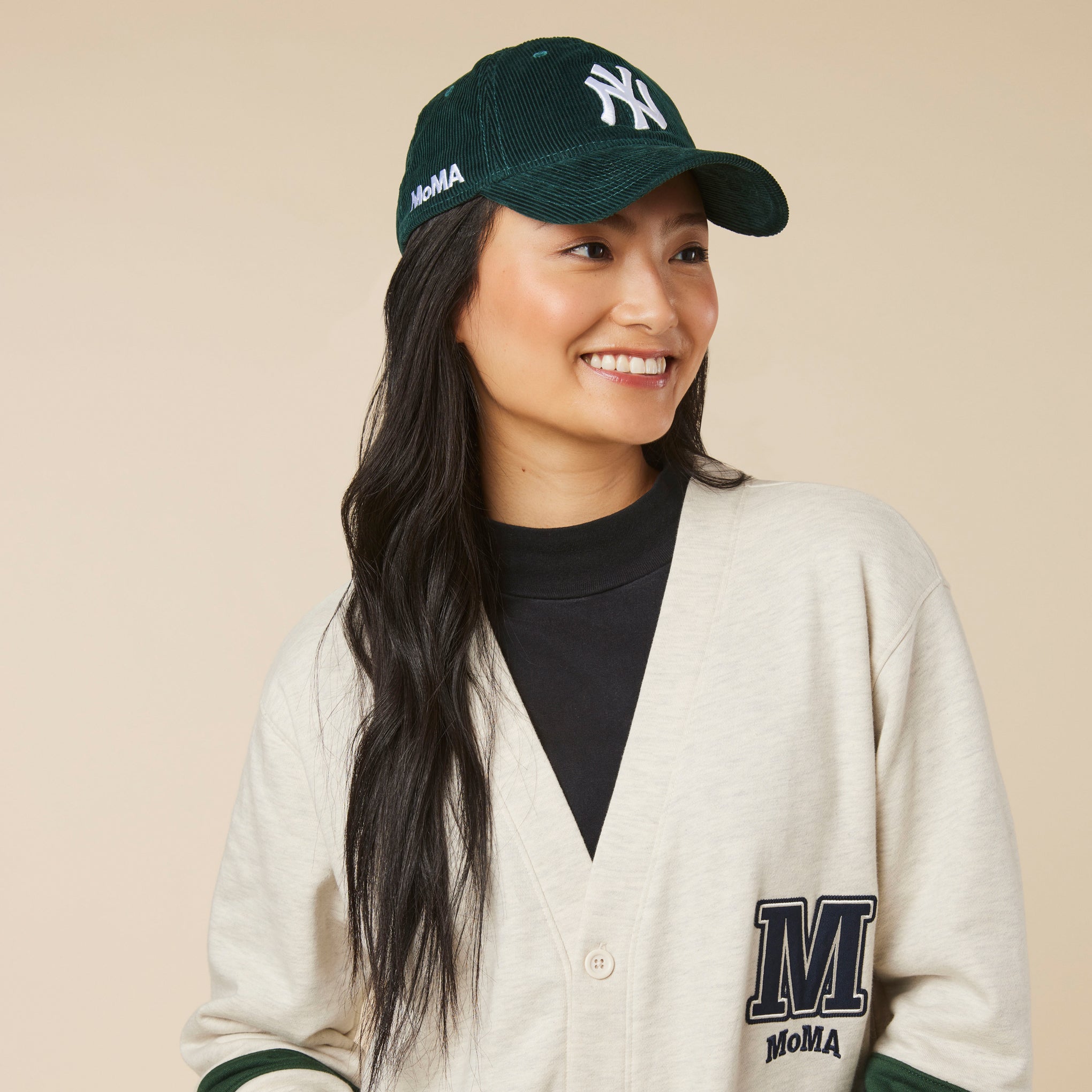 MoMA NY Yankees 9TWENTY Corduroy Adjustable Baseball Cap - Green