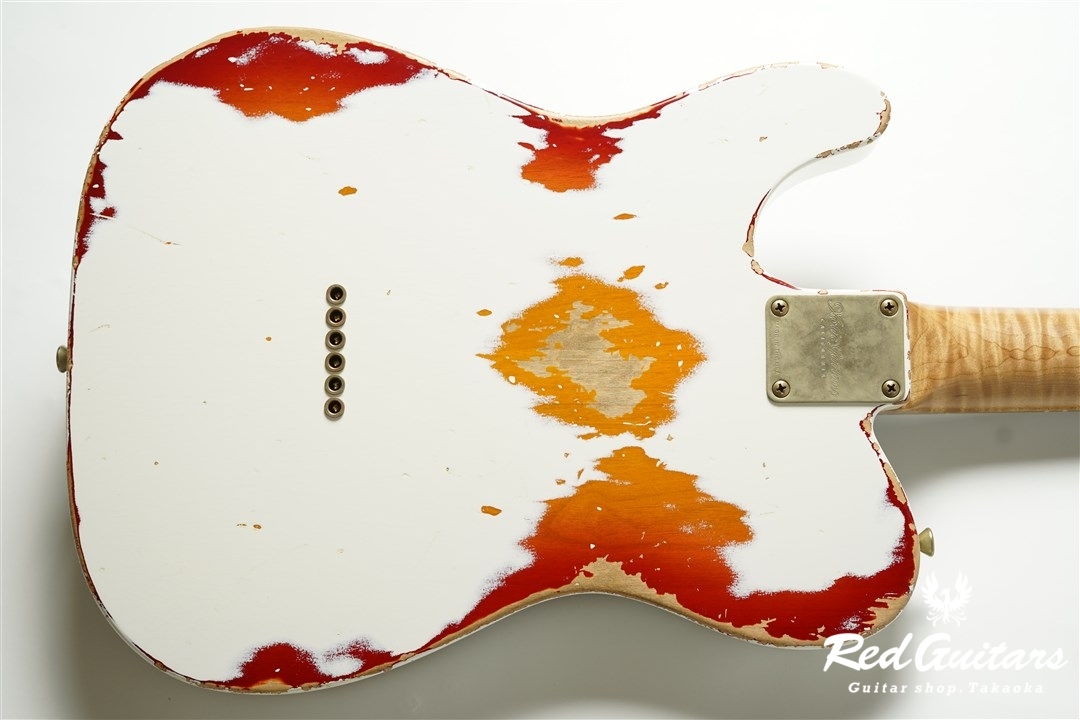 Xotic XTC-2 Olympic White Over Cherry Burst Heavy Aged / Alder