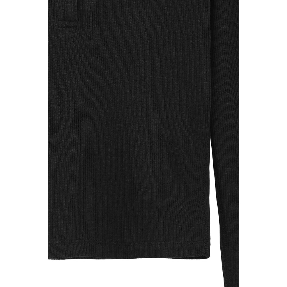 WOOL RIB HOODED TIGHT TOPS -GRAY- – OBLIGE