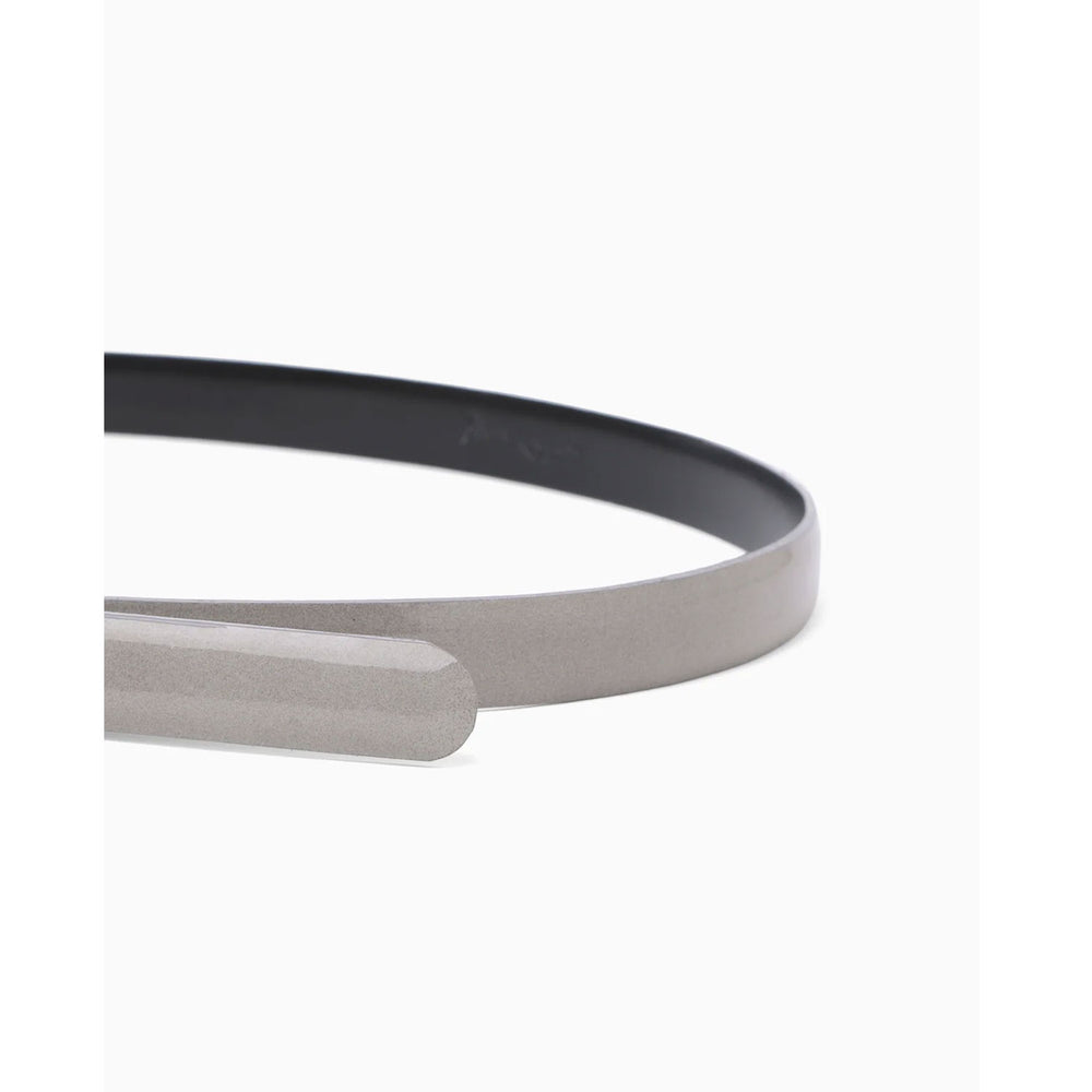 Cow Hide Leather Narrow Belt -GREY- – OBLIGE