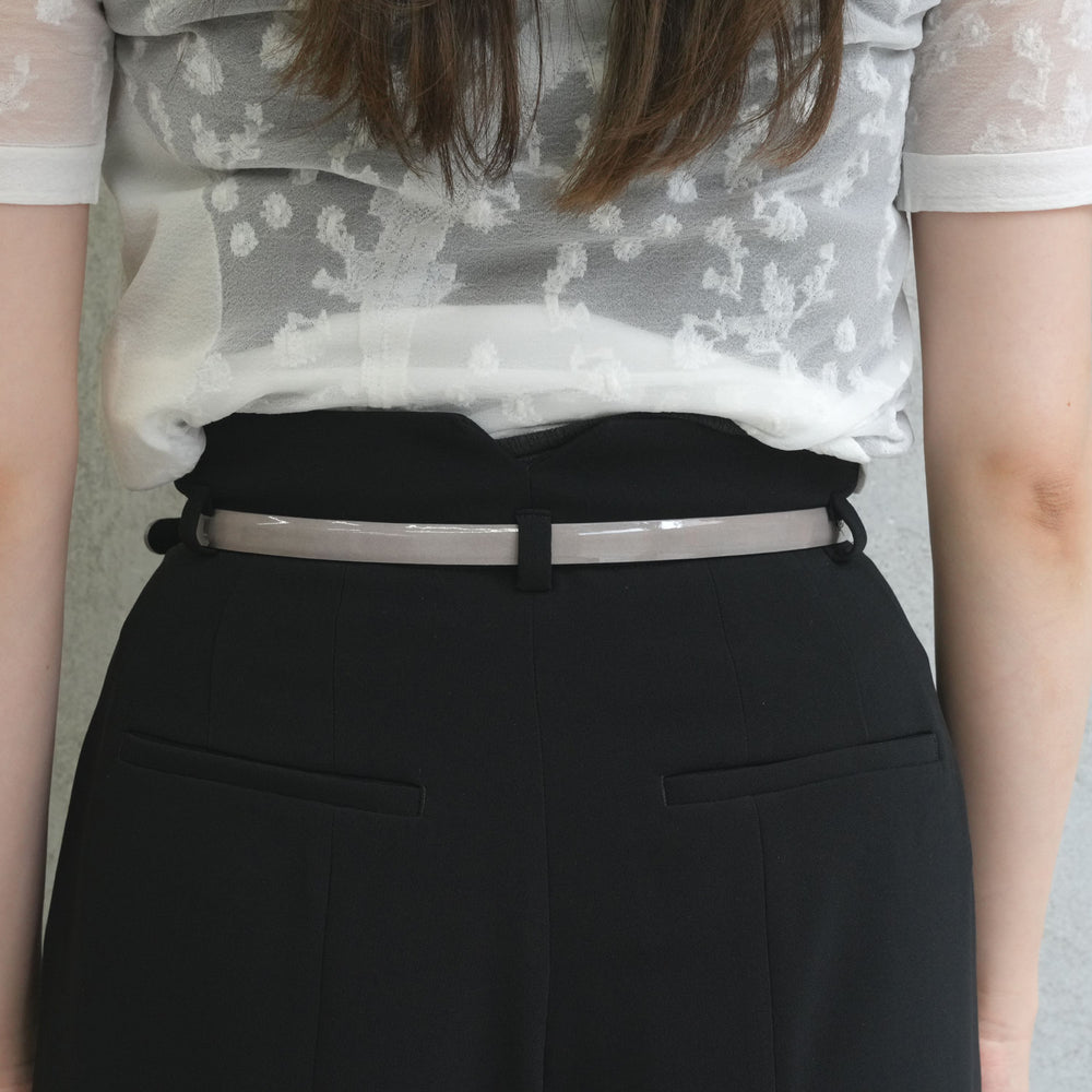 Cow Hide Leather Narrow Belt -BLACK- – OBLIGE