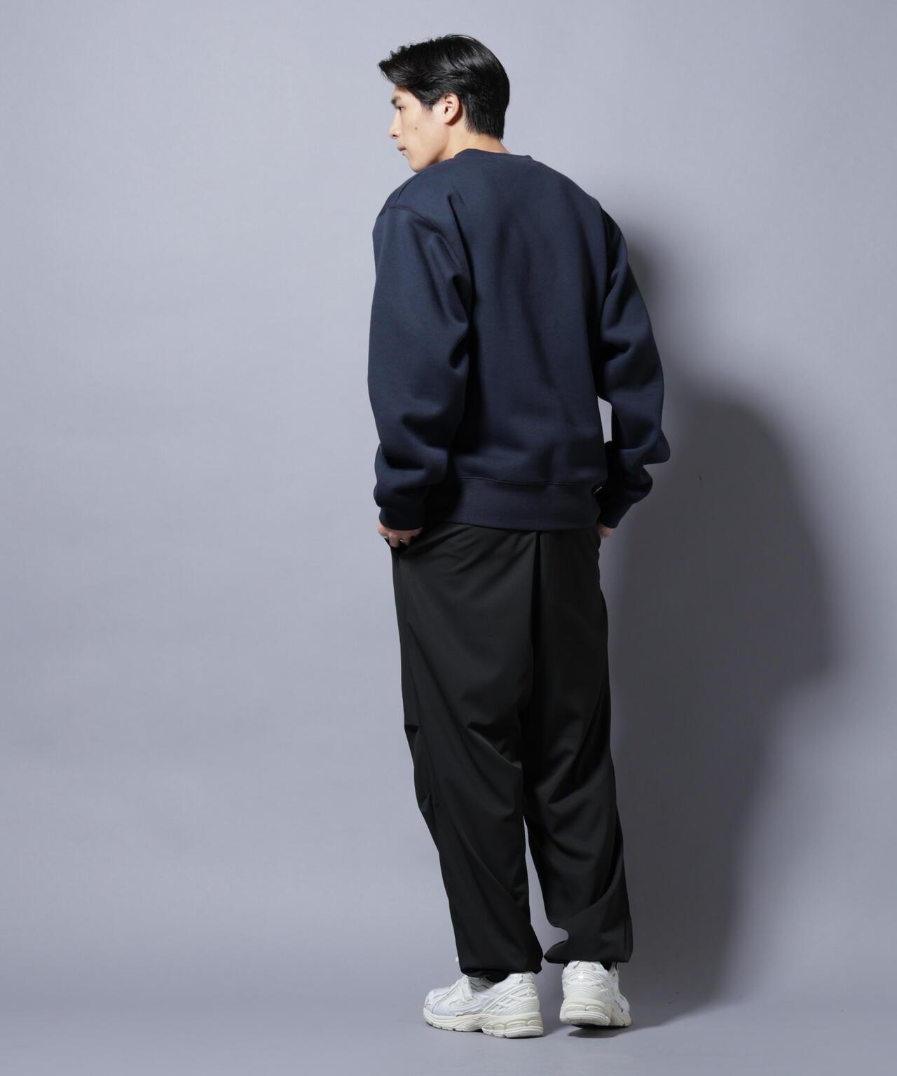 NJ/CLUB」裏起毛 ジャージークルーネックスウェット