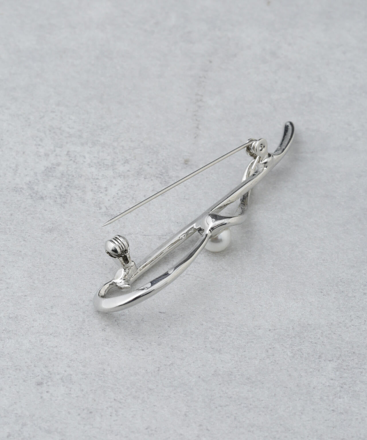 ウェーブ パール ブローチ