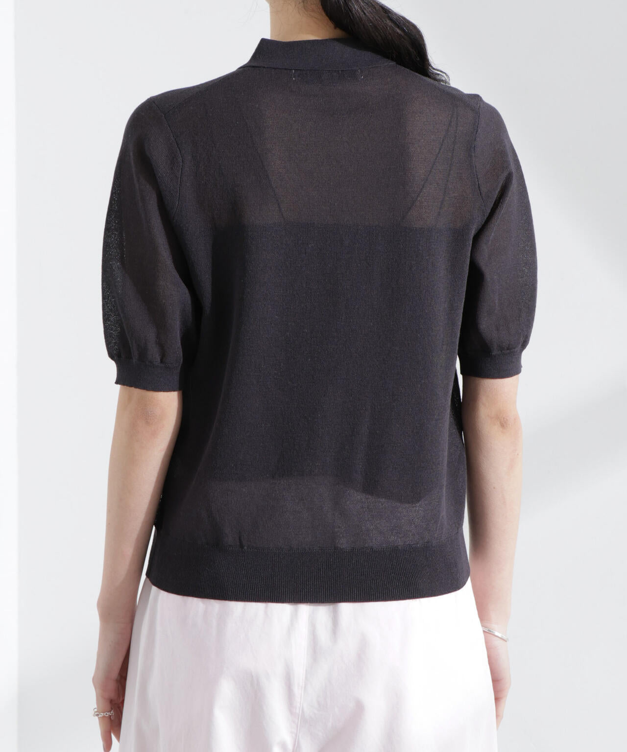 シアー ミラノリブ ニット ポロ