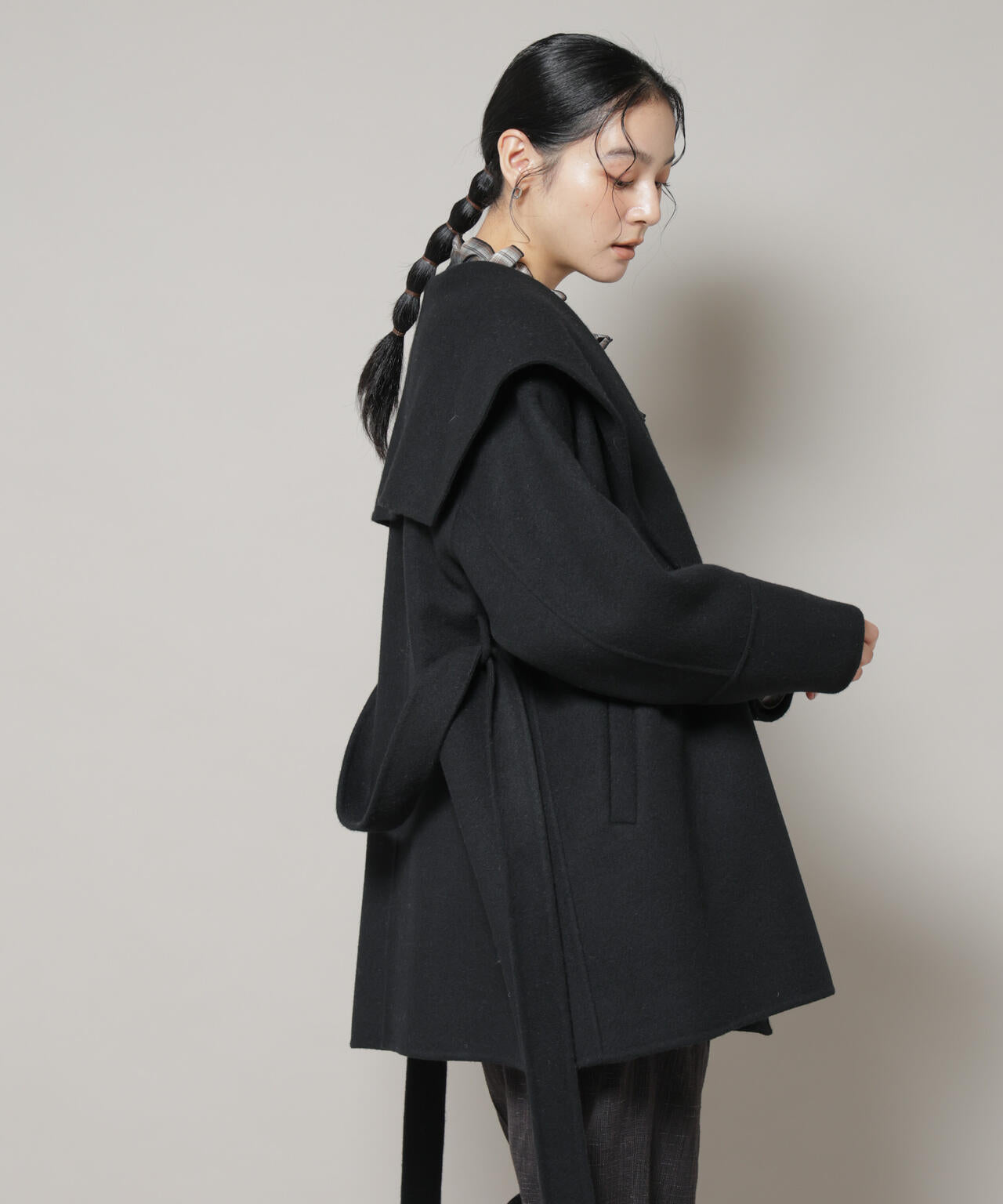 SUPER110blend リバー ショール ミディコート