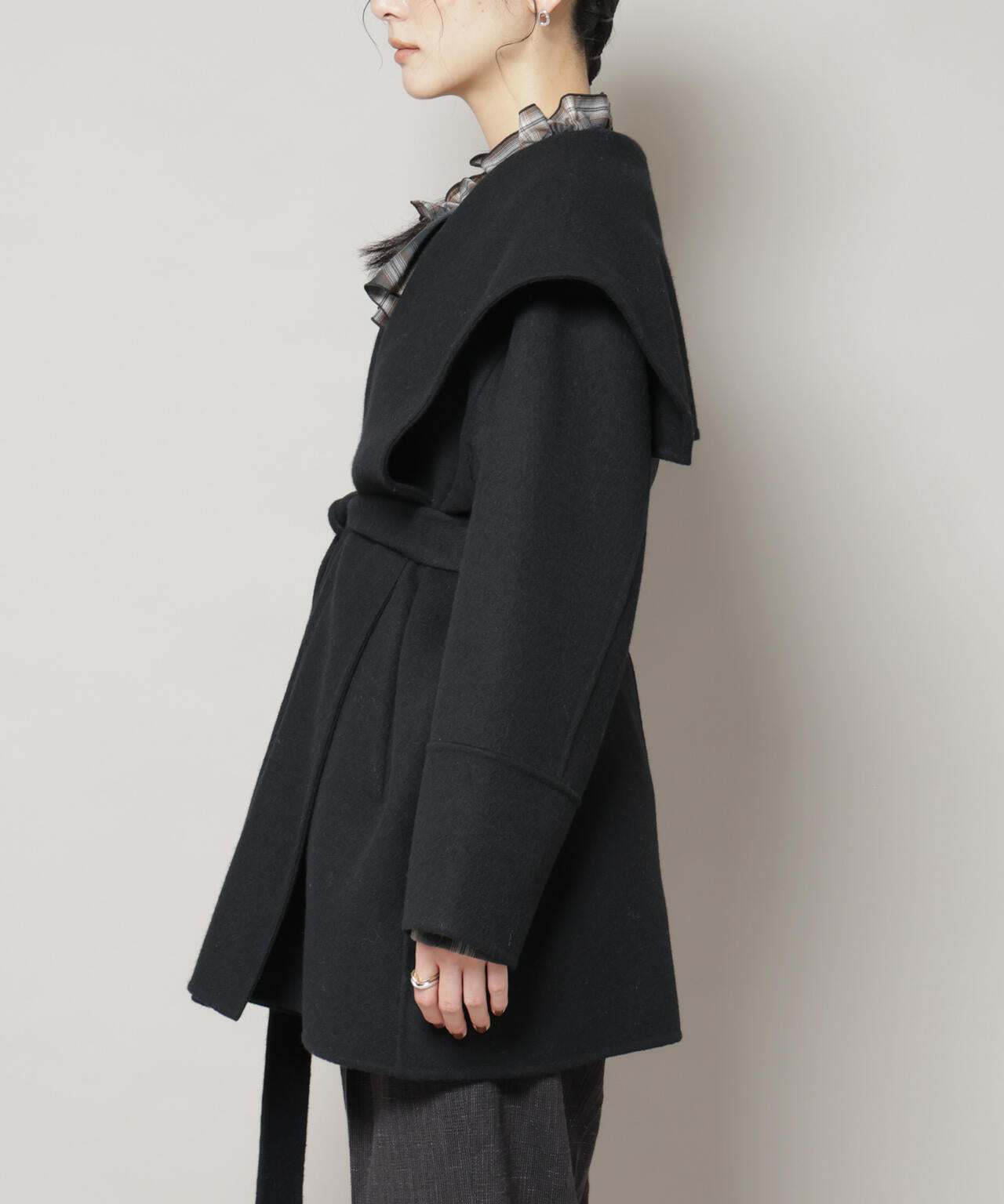 SUPER110blend リバー ショール ミディコート