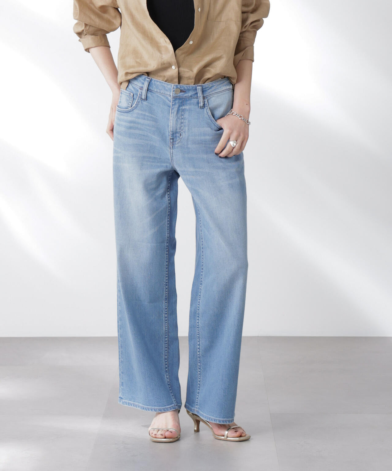 Healthy DENIM / 別注 Pink Pepper Midrise ワイドデニム