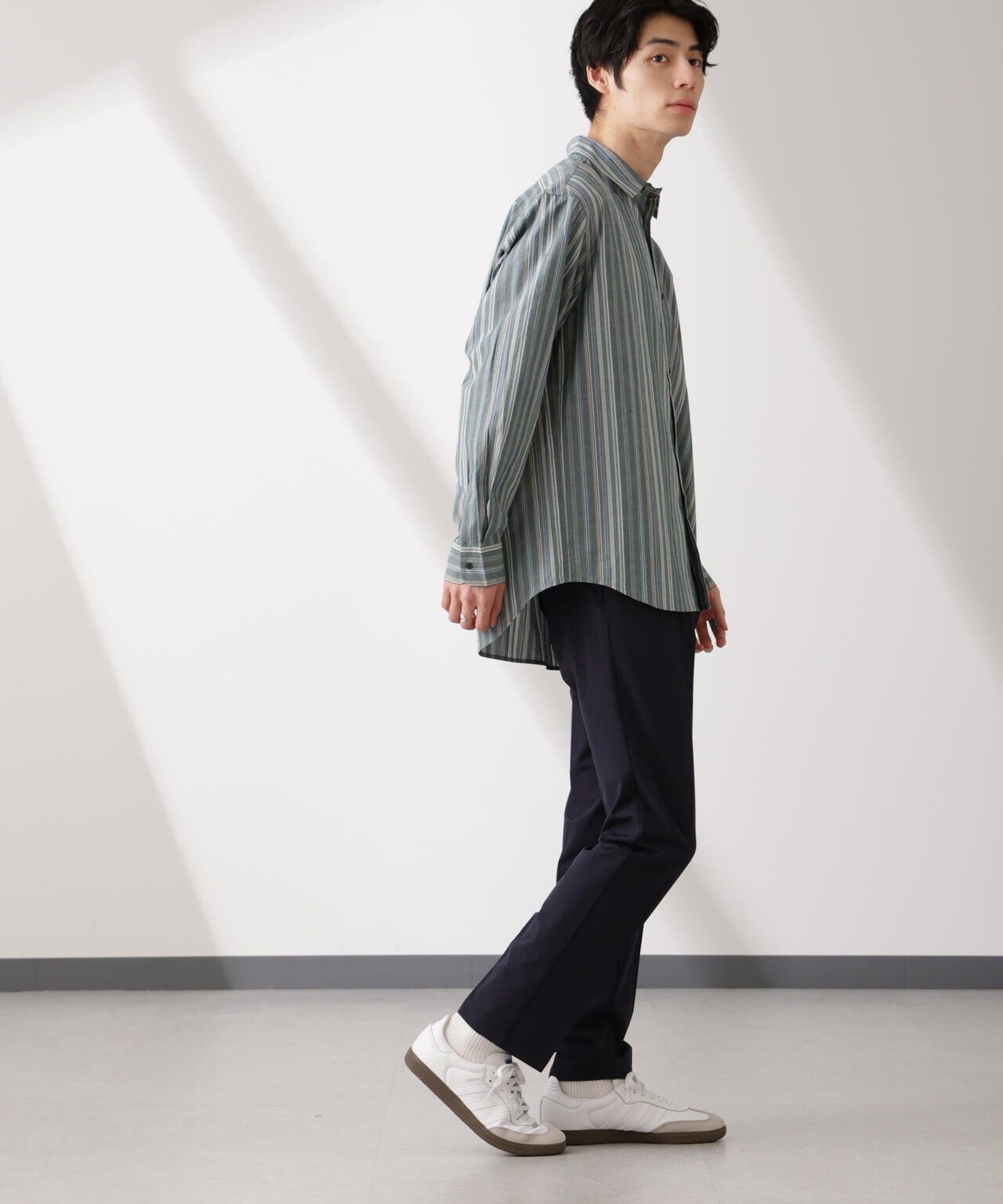 ランダム ストライプ シャツ 長袖