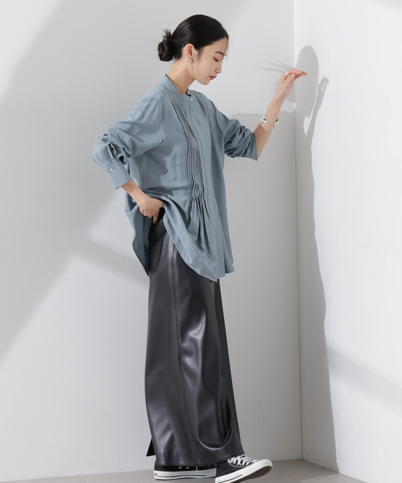 ピンタック シャツ ブラウス