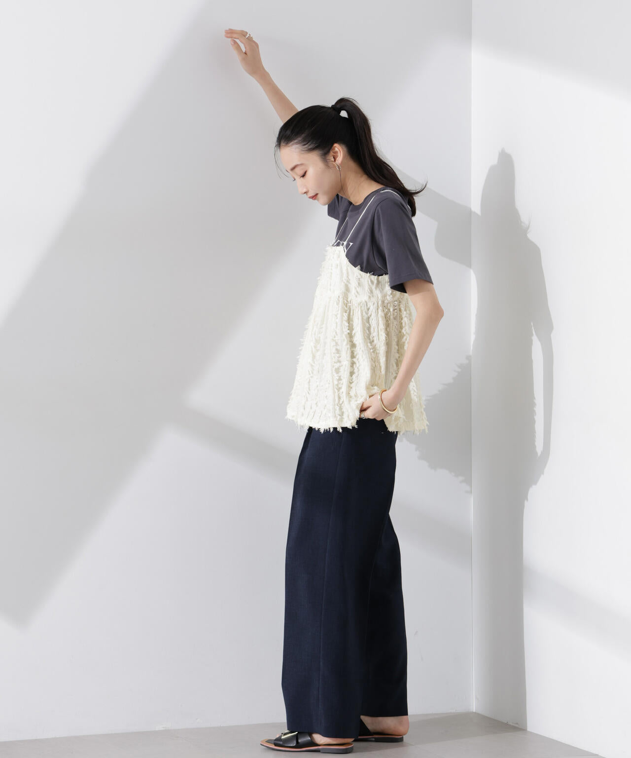 フリンジ キャミソール ビスチェ