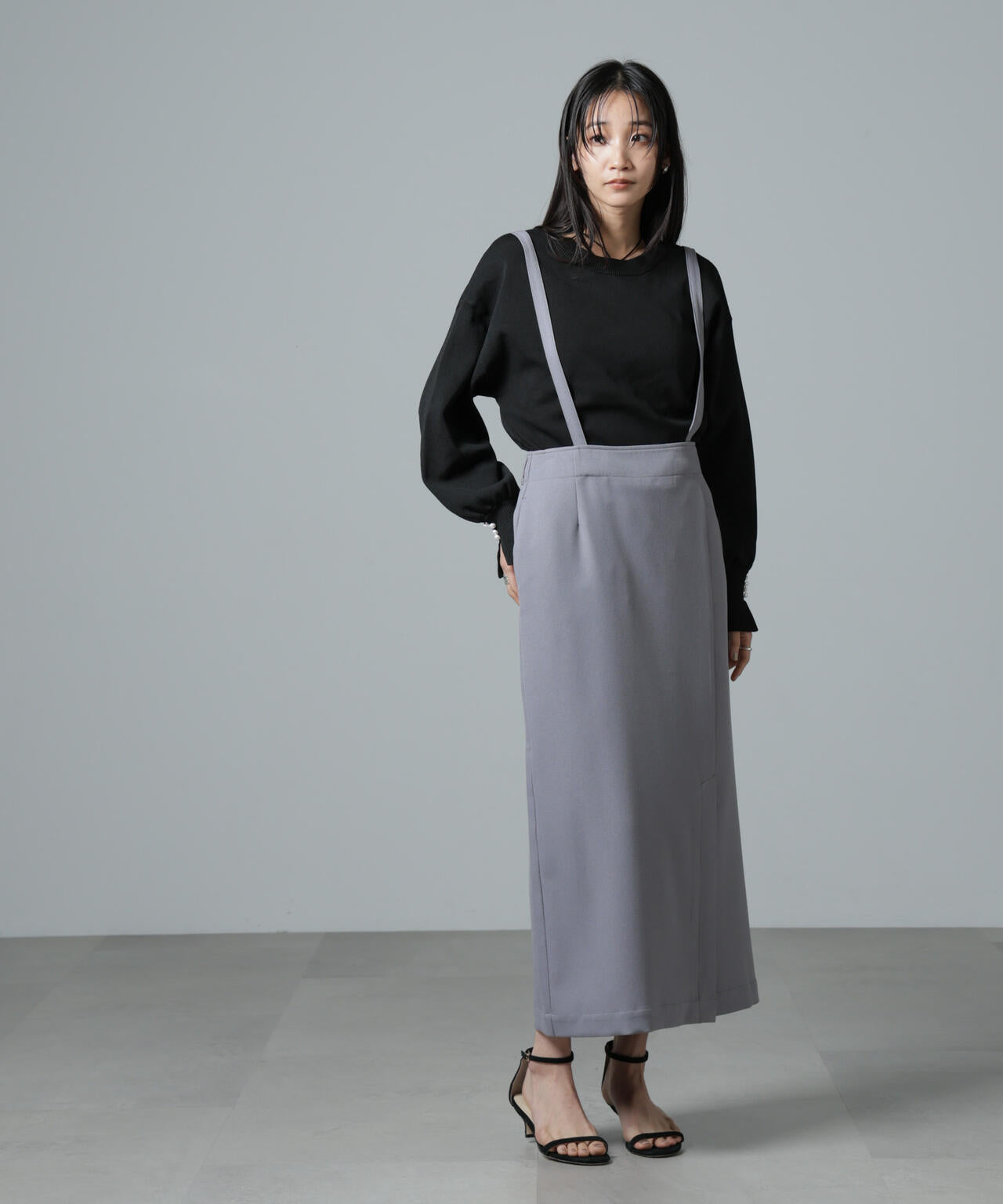 洗濯機洗い可 パール スリーブ ニット トップス