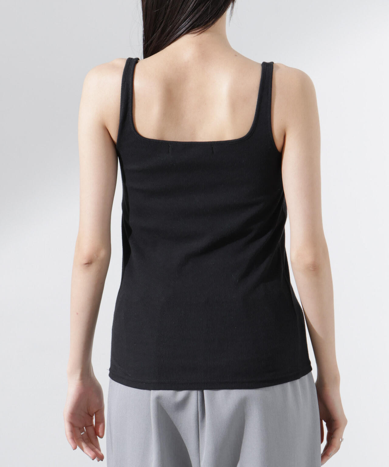 抗菌防臭 リブ カップ付き タンクトップ