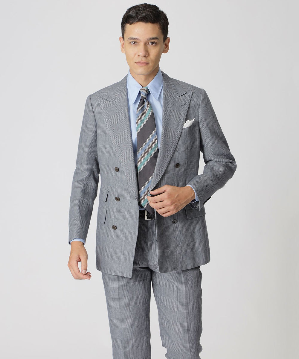 数量限定】【COLLECTION LINE】リネングレナカートチェックダブル