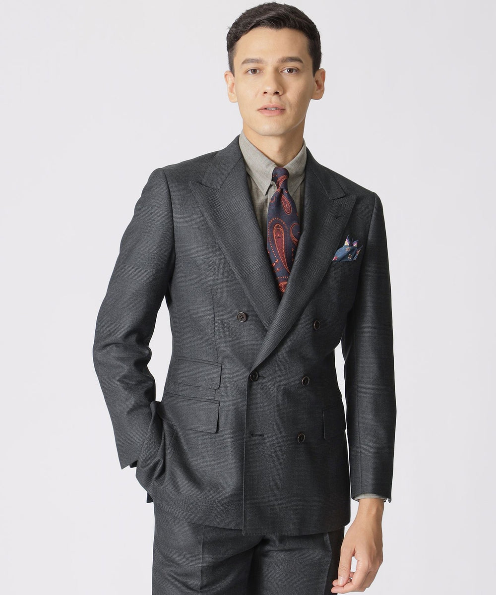 数量限定】「COLLECTION LINE」シャドウグレナカートチェック柄 ワイド