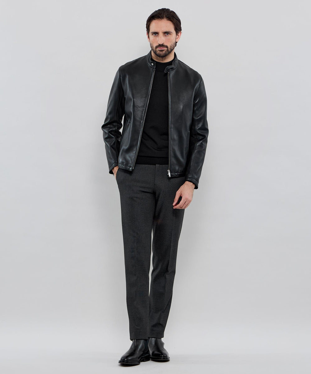 Weather proofed Leather】レザーシングルライダースジャケット