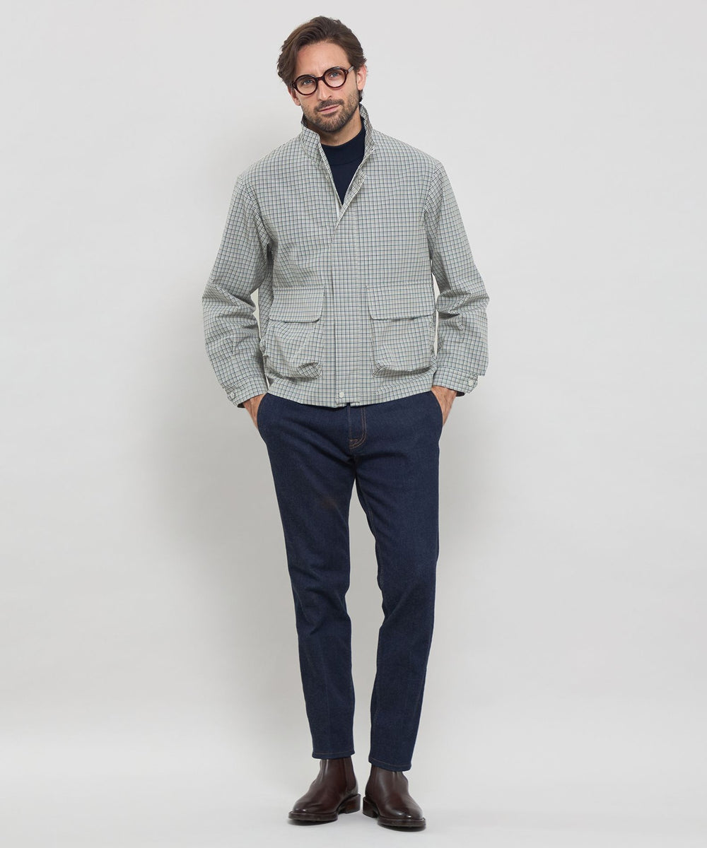 ウールタイプライタースタンドカラーショートブルゾン(ブルゾン