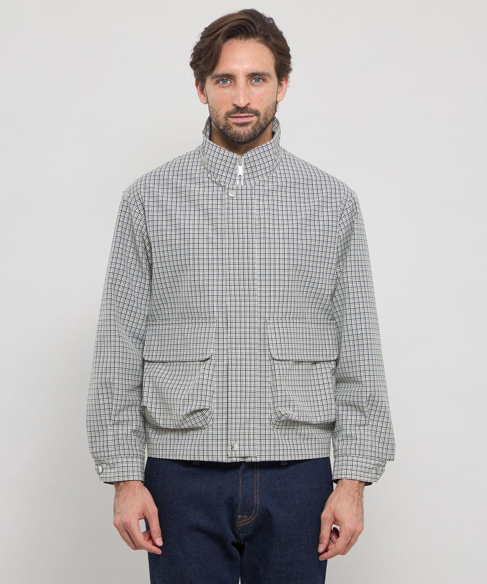 ウールタイプライタースタンドカラーショートブルゾン(ブルゾン