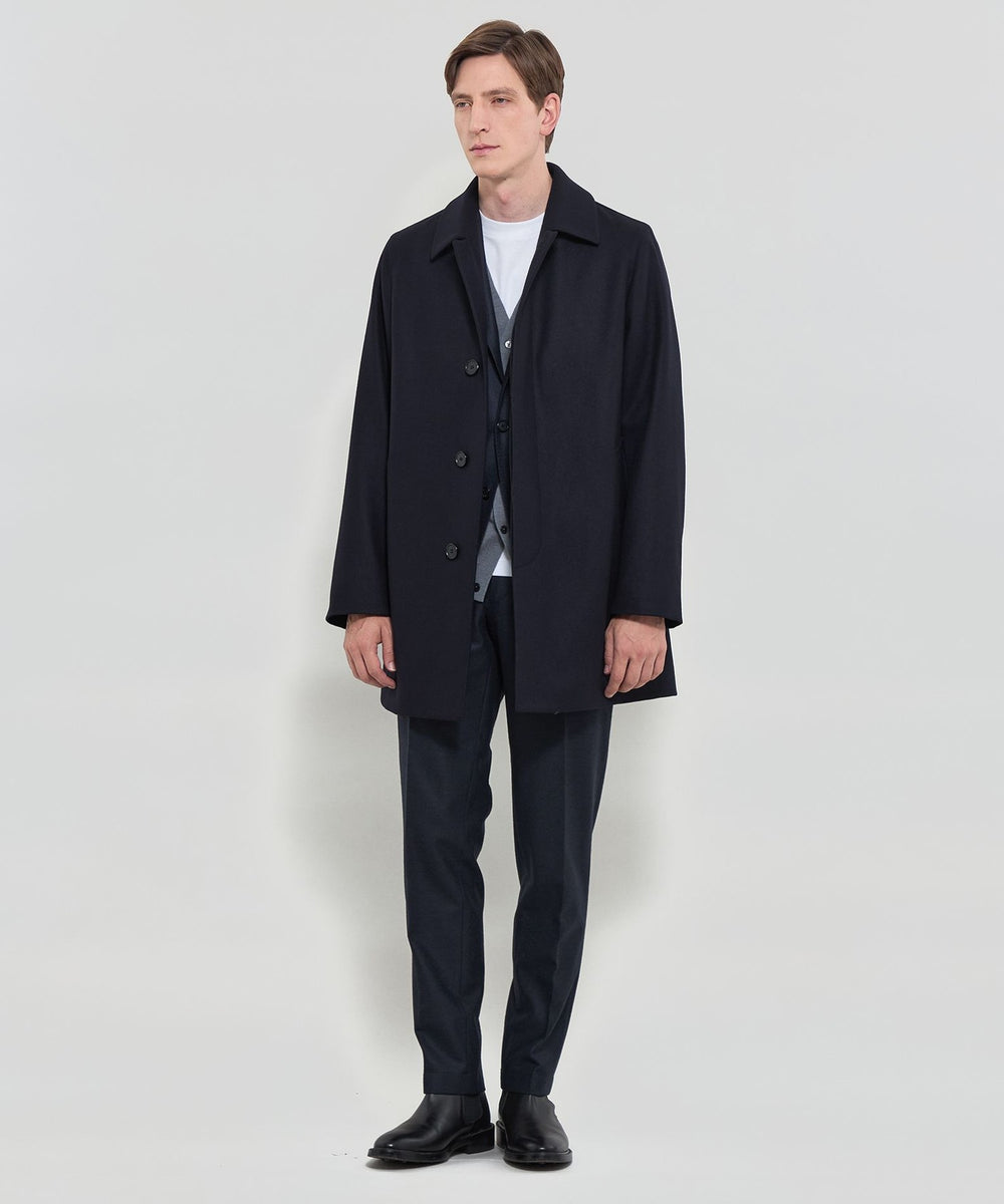 WEB・一部店舗限定】【DUNFORD】ウールメルトンステンカラーコート