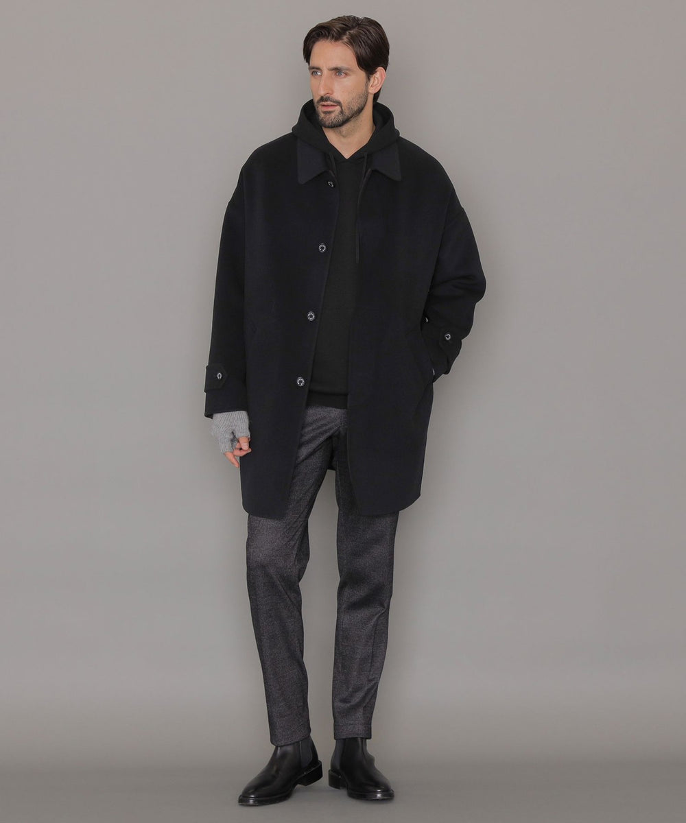 LEON掲載】【ROSLEY/ロズリー】ウールリバーステンカラーコート(コート