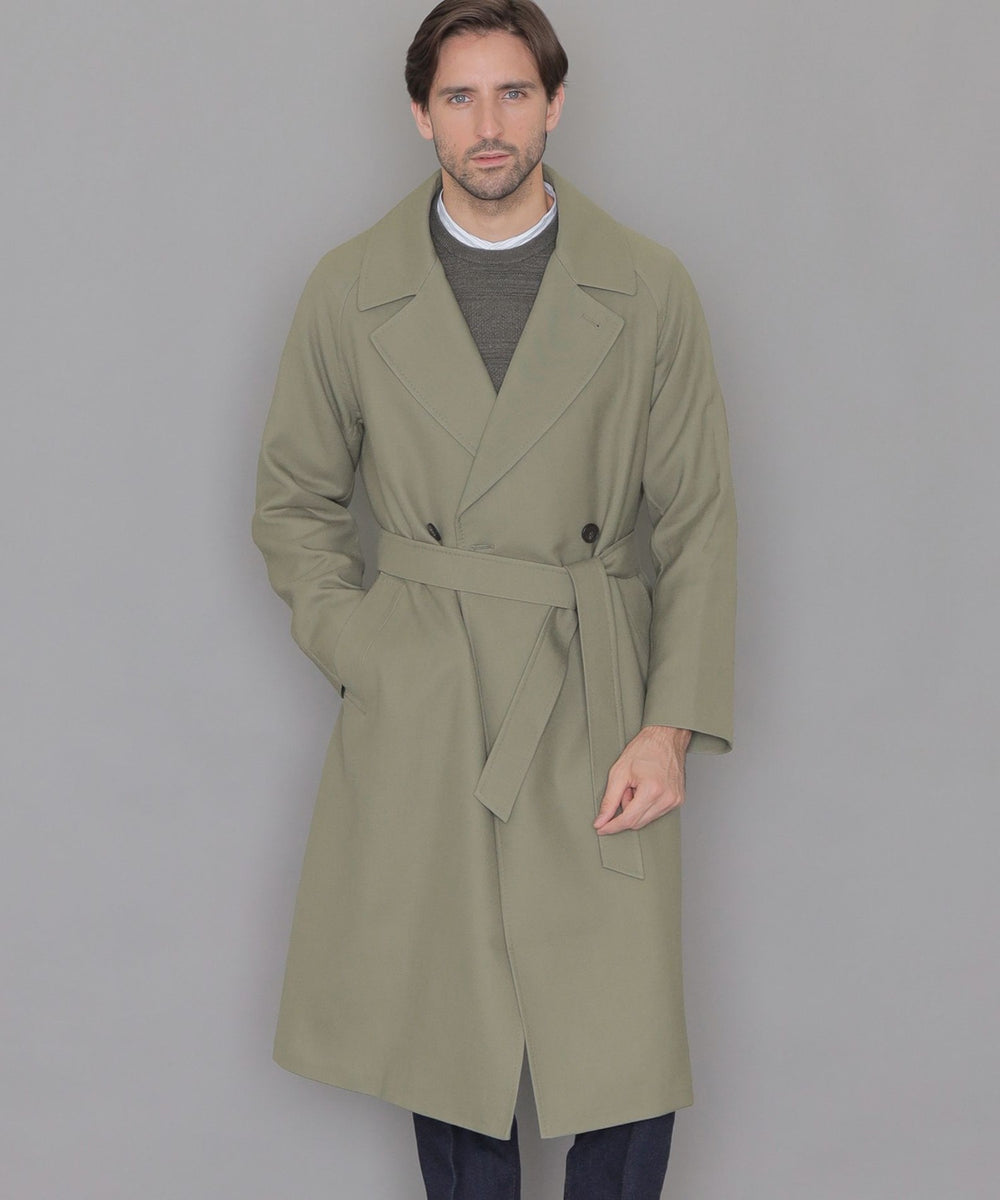 HADSTON DOUBLE】ウールシルクリバーダブルブレストコート(コート