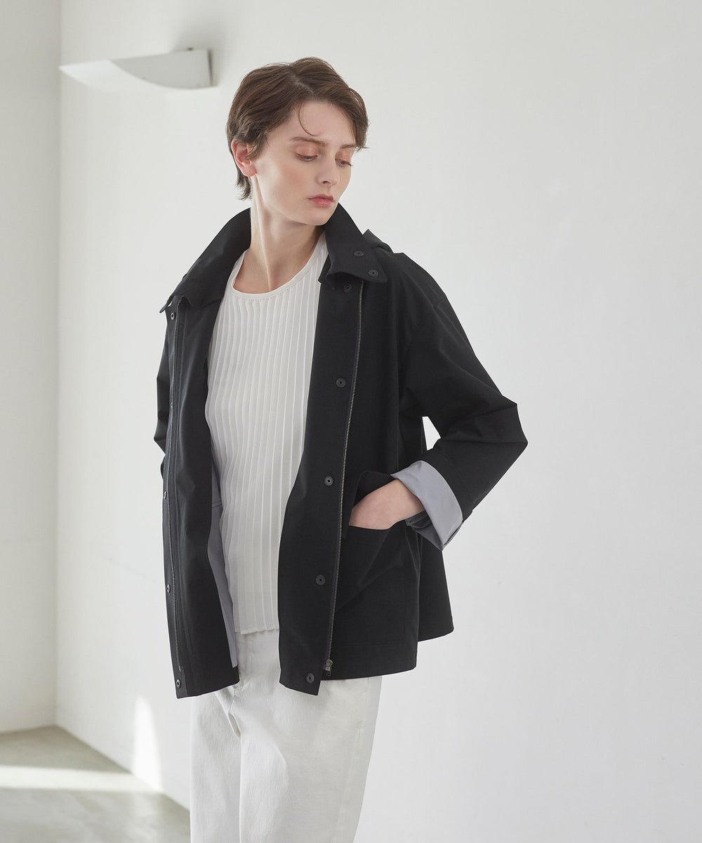 ウォッシャブル】転写はっ水ソロタフタ ショートコート(コート)｜Paul